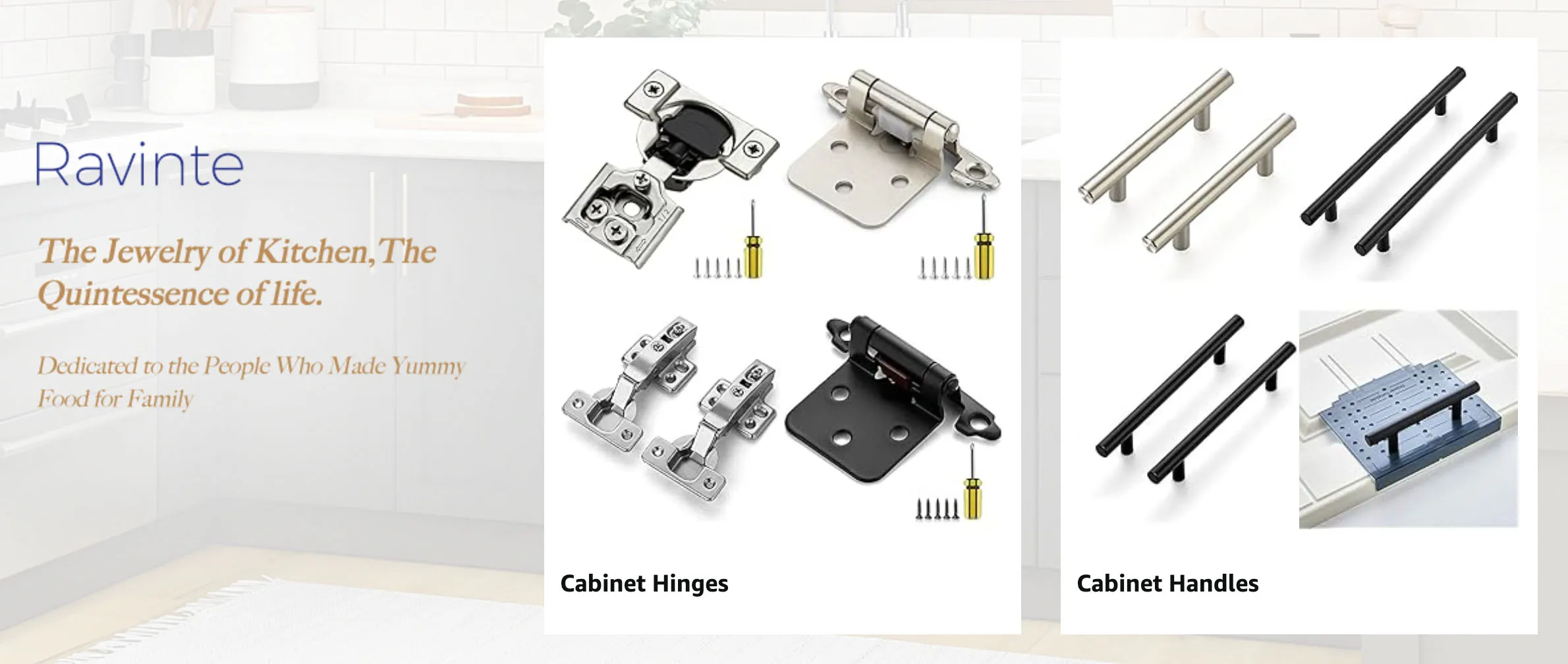 Sampling of Ravinte cabinet products